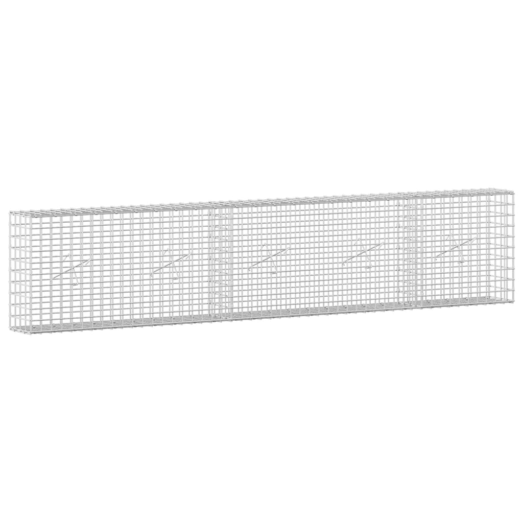 vidaXL Gabion z drutu 5 mm i siatką 5x5 cm 250x20x50 cm