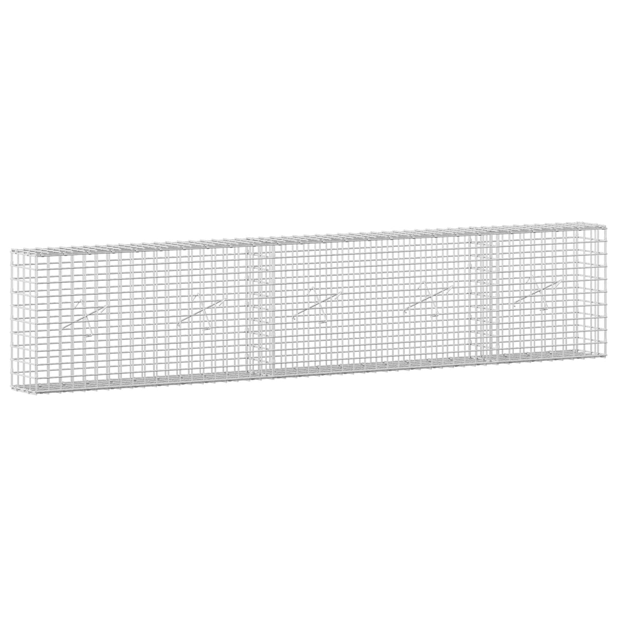 vidaXL Gabion z drutu 5 mm i siatką 5x5 cm 250x20x50 cm