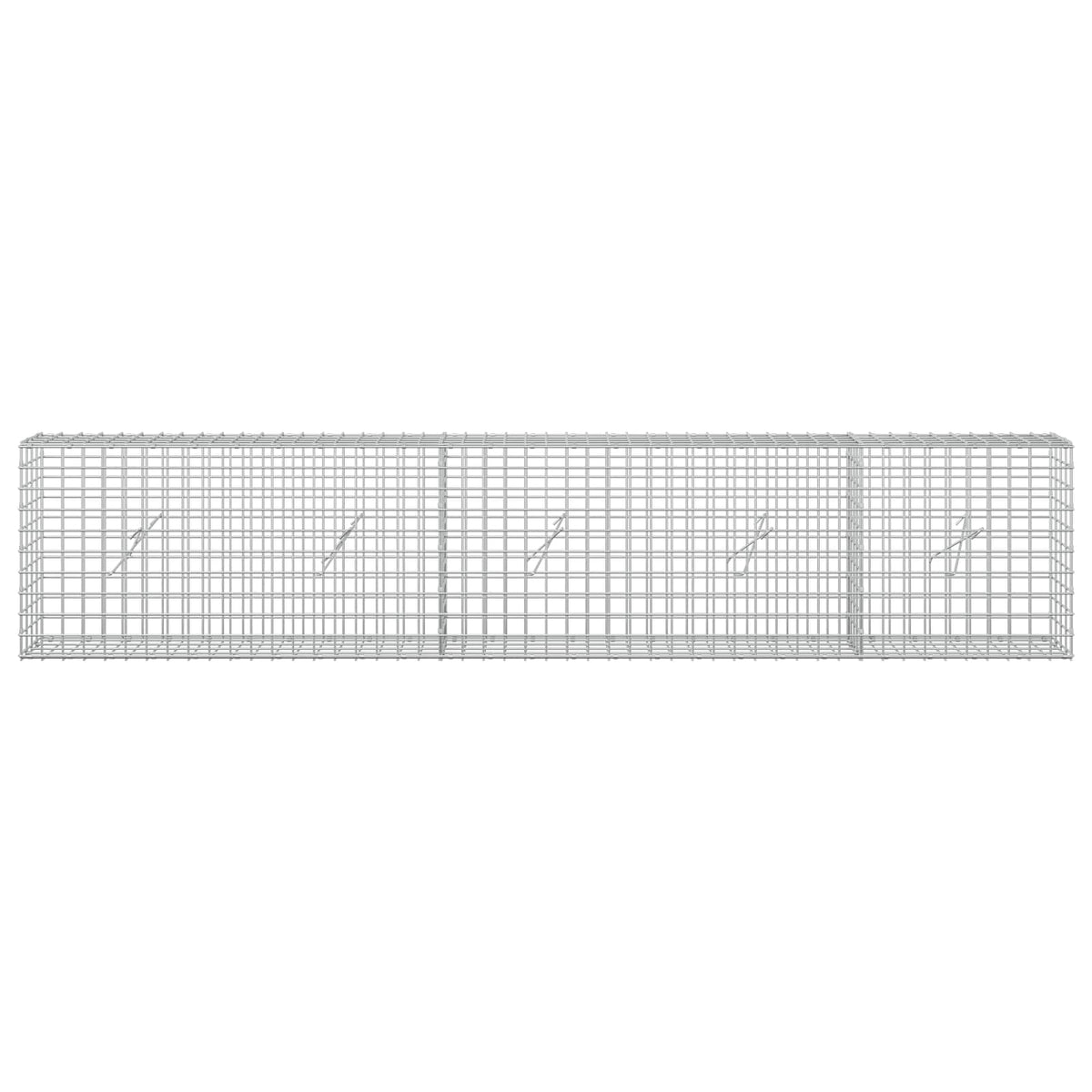 vidaXL Gabion z drutu 5 mm i siatką 5x5 cm 250x20x50 cm