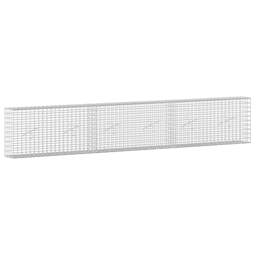 vidaXL Gabion z drutu 5 mm i siatką 5x5 cm 300x20x50 cm