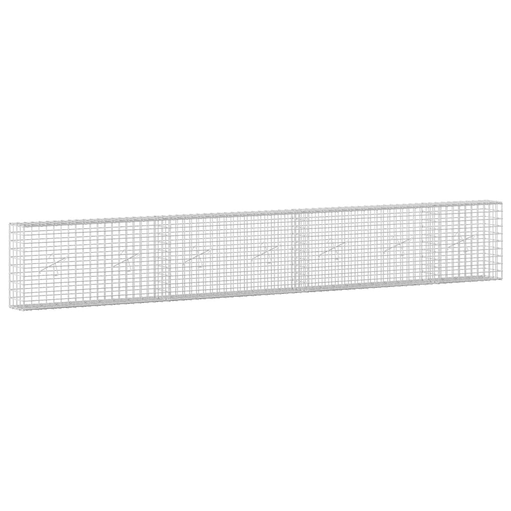 vidaXL Gabion z drutu 5 mm i siatką 5x5 cm 350x20x50 cm