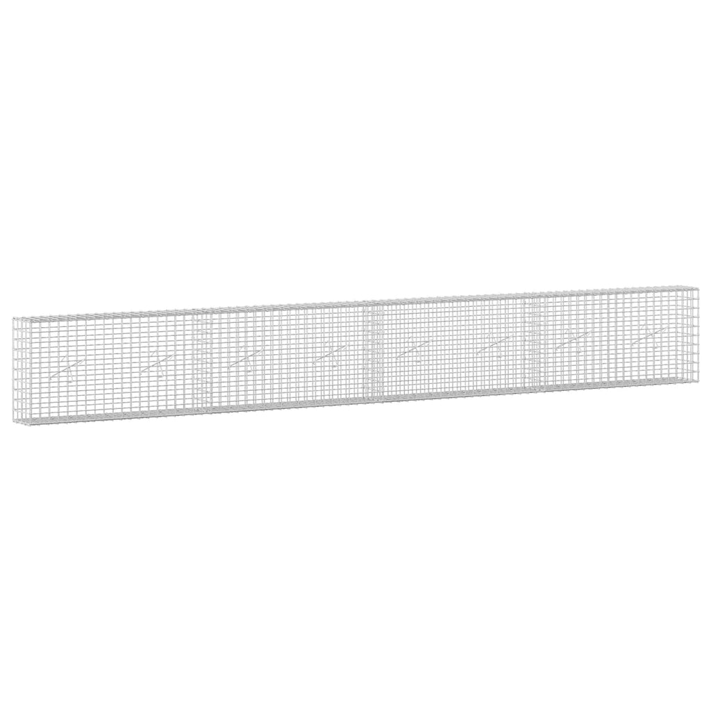 vidaXL Gabion z drutu 5 mm i siatką 5x5 cm 400x20x50 cm