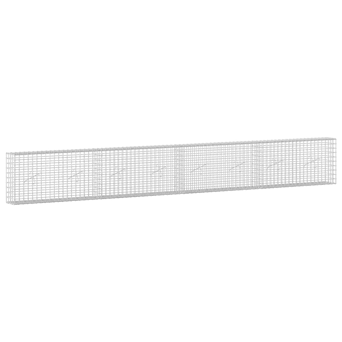 vidaXL Gabion z drutu 5 mm i siatką 5x5 cm 400x20x50 cm