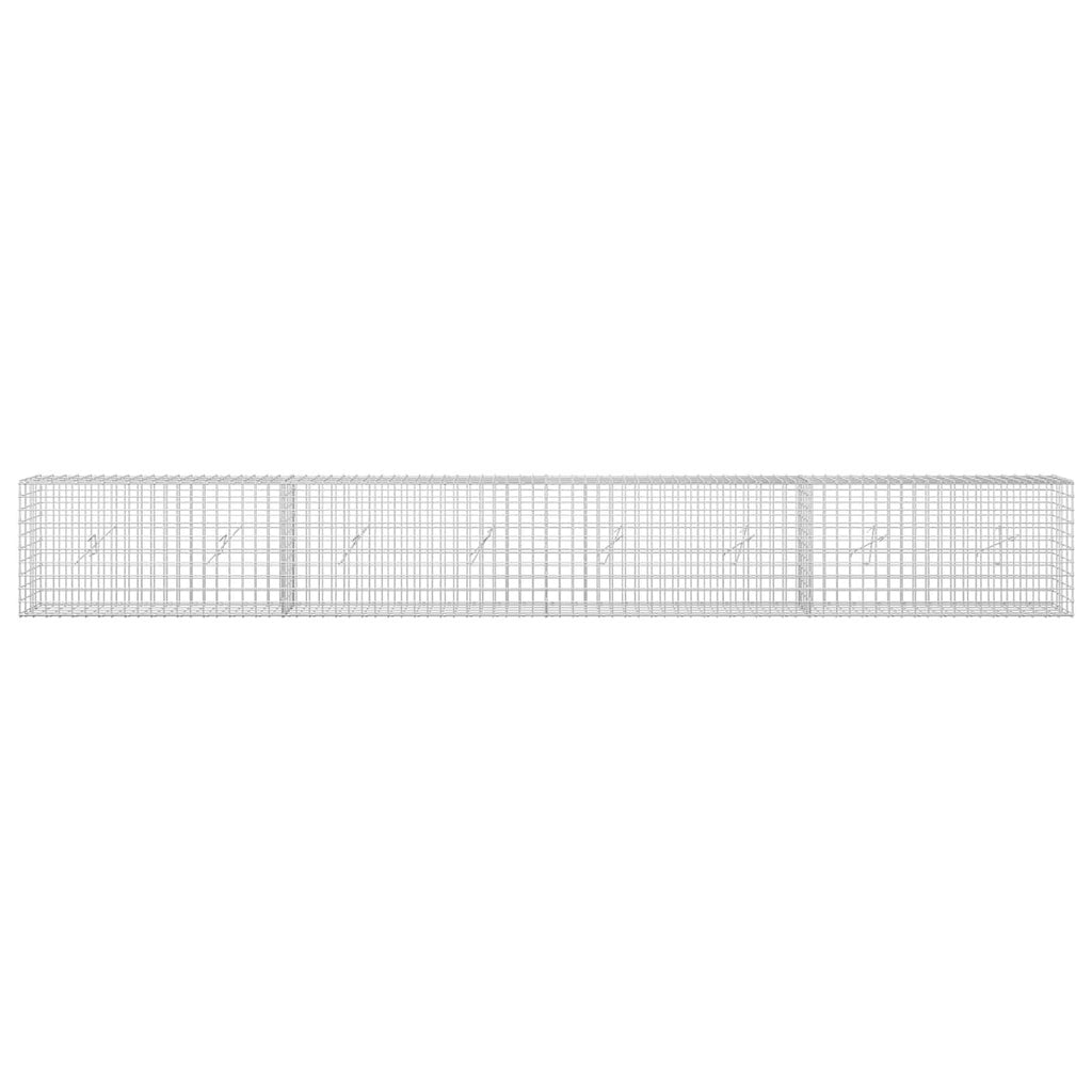 vidaXL Gabion z drutu 5 mm i siatką 5x5 cm 400x20x50 cm