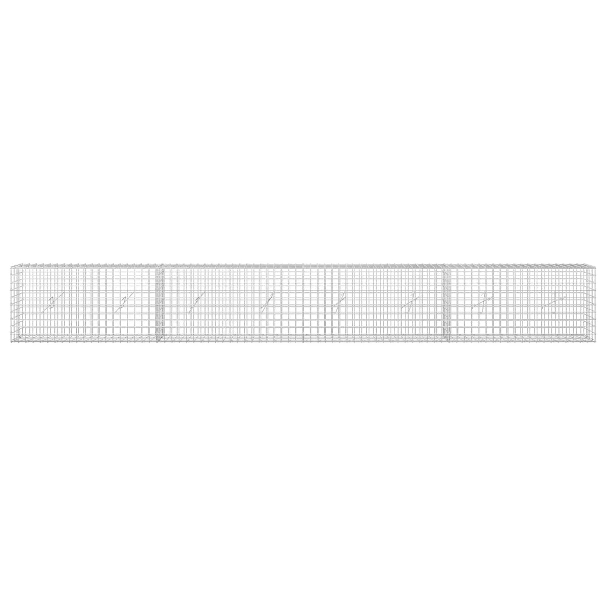 vidaXL Gabion z drutu 5 mm i siatką 5x5 cm 400x20x50 cm