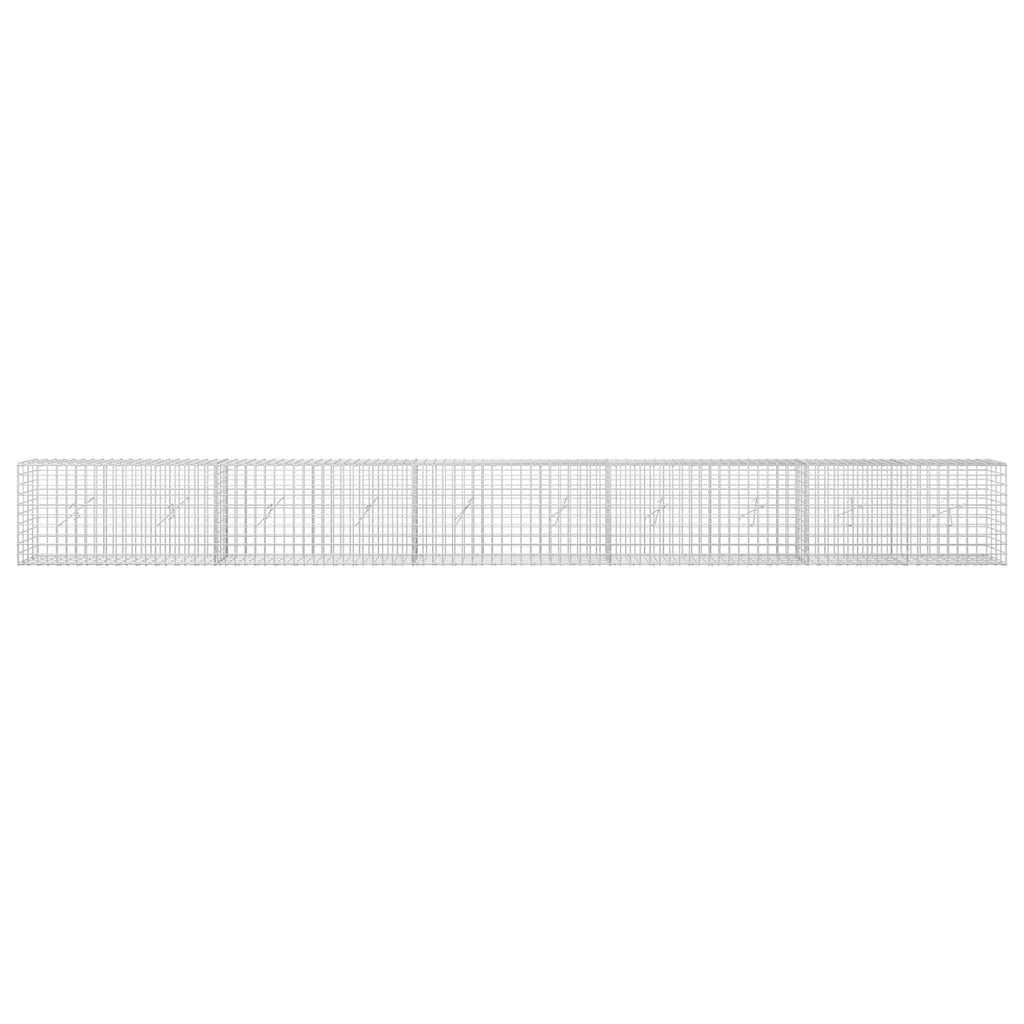 vidaXL Gabion z drutu 5 mm i siatką 5x5 cm 500x20x50 cm