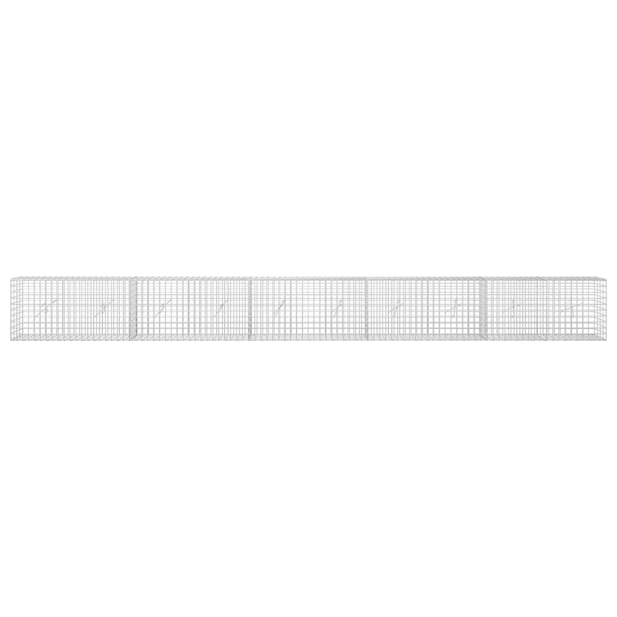 vidaXL Gabion z drutu 5 mm i siatką 5x5 cm 500x20x50 cm