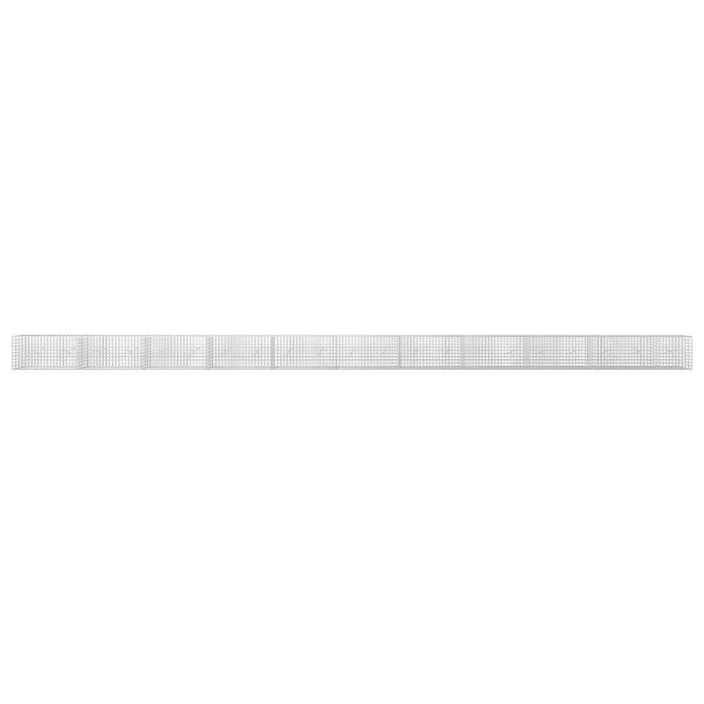vidaXL Gabion z drutu 5 mm i siatką 5x5 cm 1050x20x50 cm