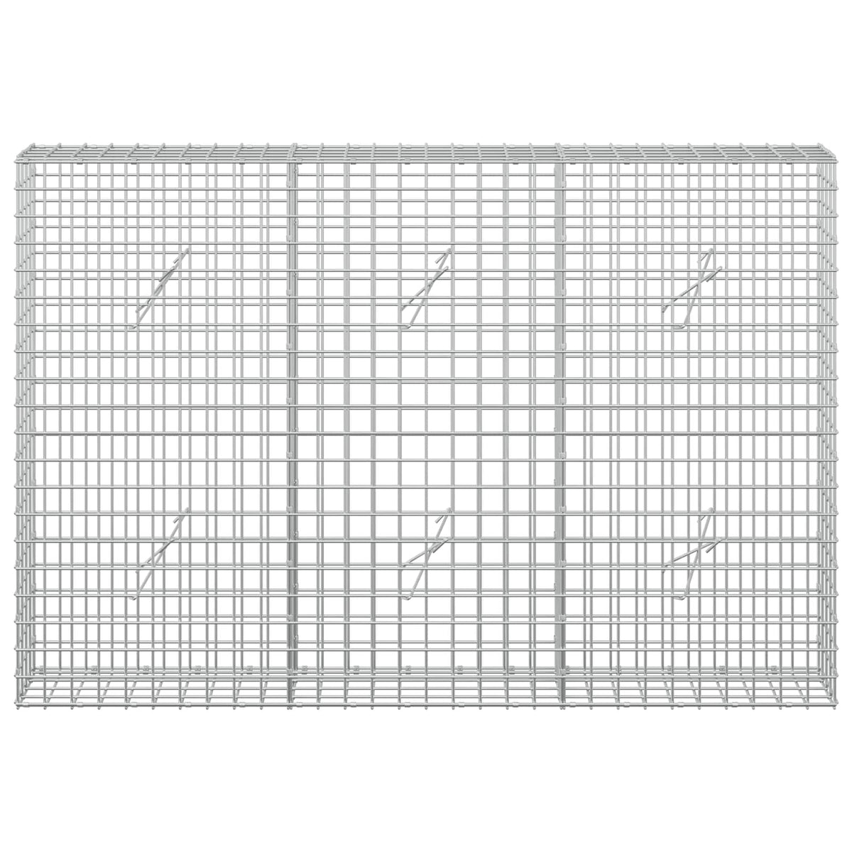vidaXL Gabion z drutu 5 mm i siatką 5x5 cm 150x20x100 cm