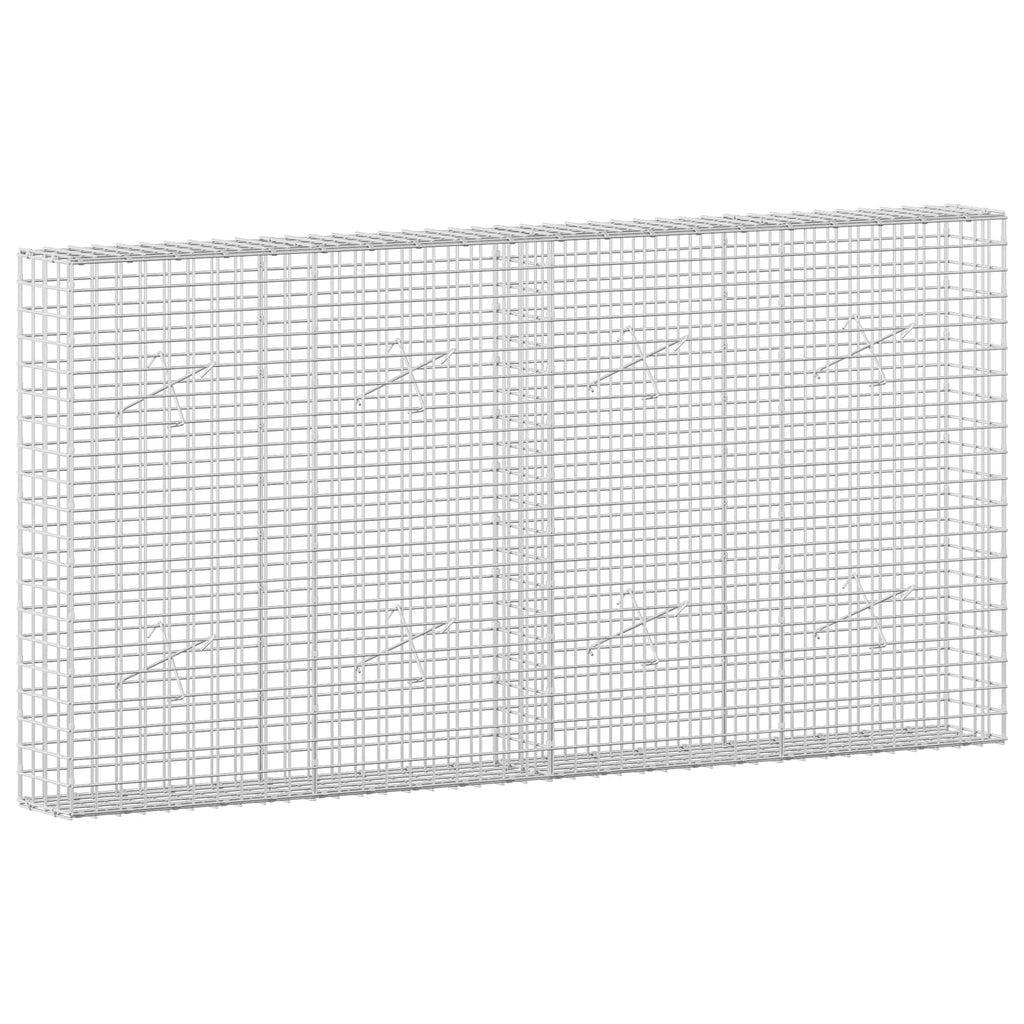 vidaXL Gabion z drutu 5 mm i siatką 5x5 cm 200x20x100 cm