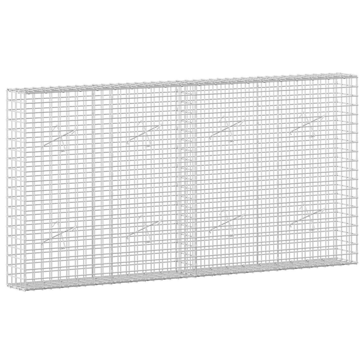 vidaXL Gabion z drutu 5 mm i siatką 5x5 cm 200x20x100 cm