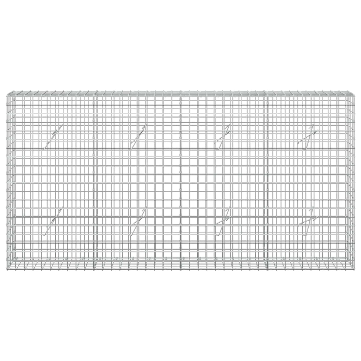 vidaXL Gabion z drutu 5 mm i siatką 5x5 cm 200x20x100 cm