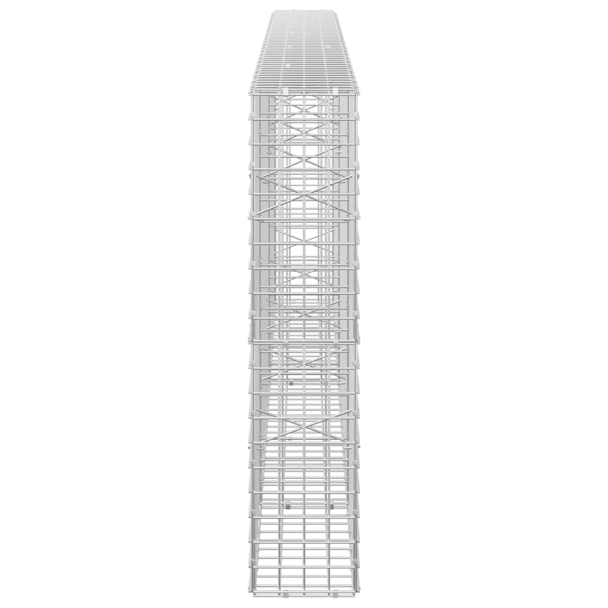 vidaXL Gabion z drutu 5 mm i siatką 5x5 cm 250x20x100 cm