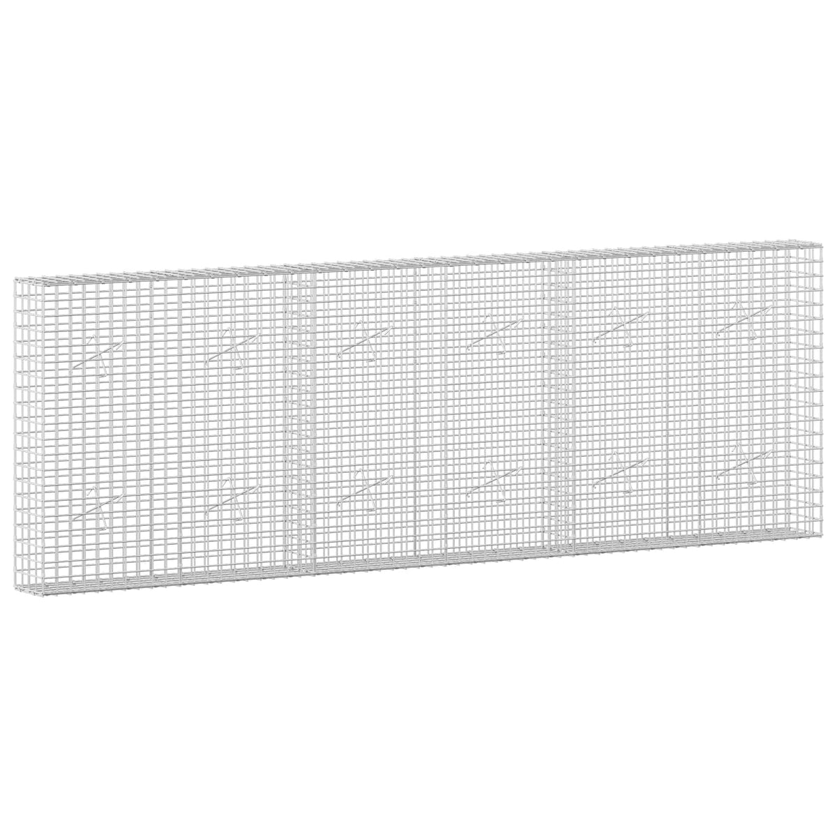 vidaXL Gabion z drutu 5 mm i siatką 5x5 cm 300x20x100 cm