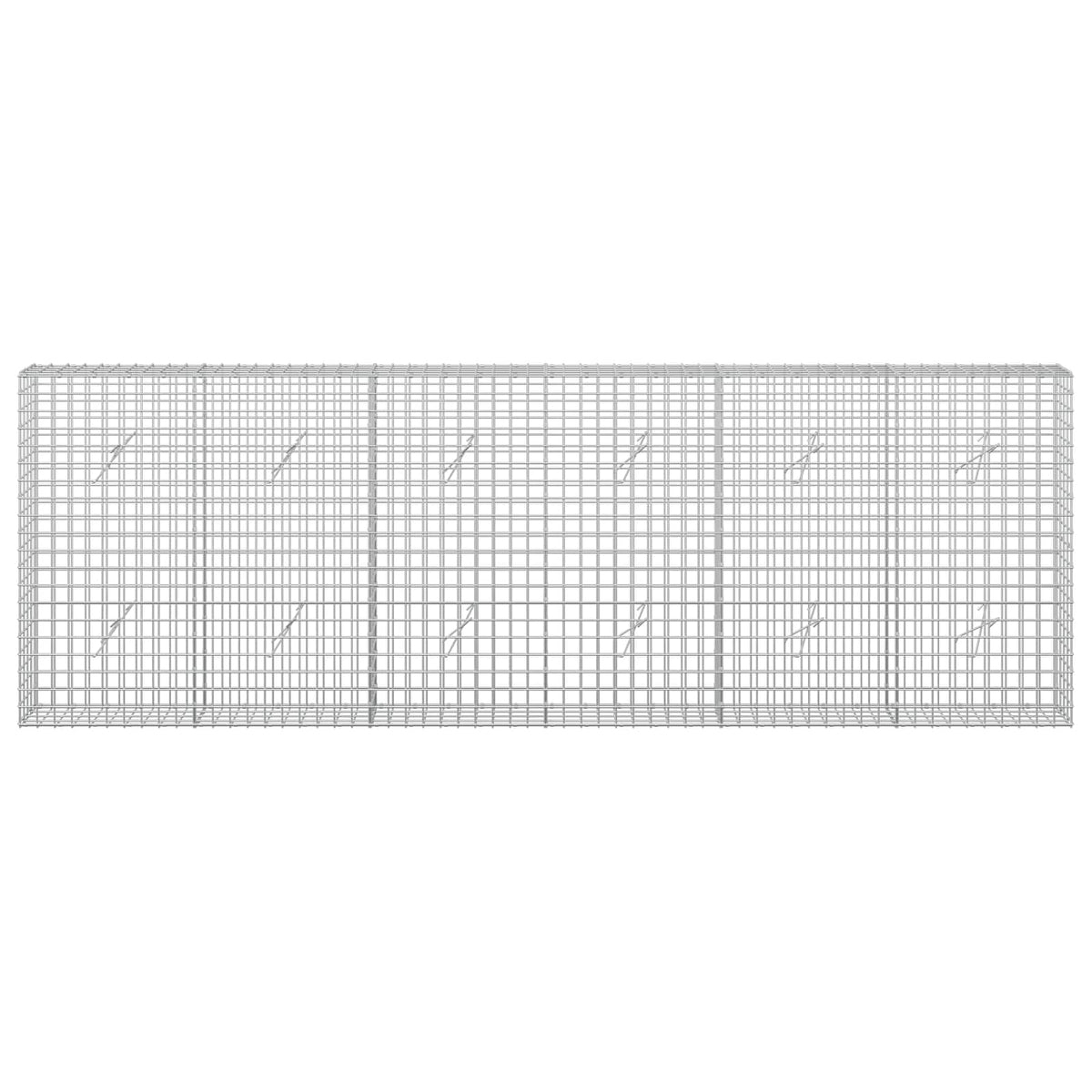 vidaXL Gabion z drutu 5 mm i siatką 5x5 cm 300x20x100 cm