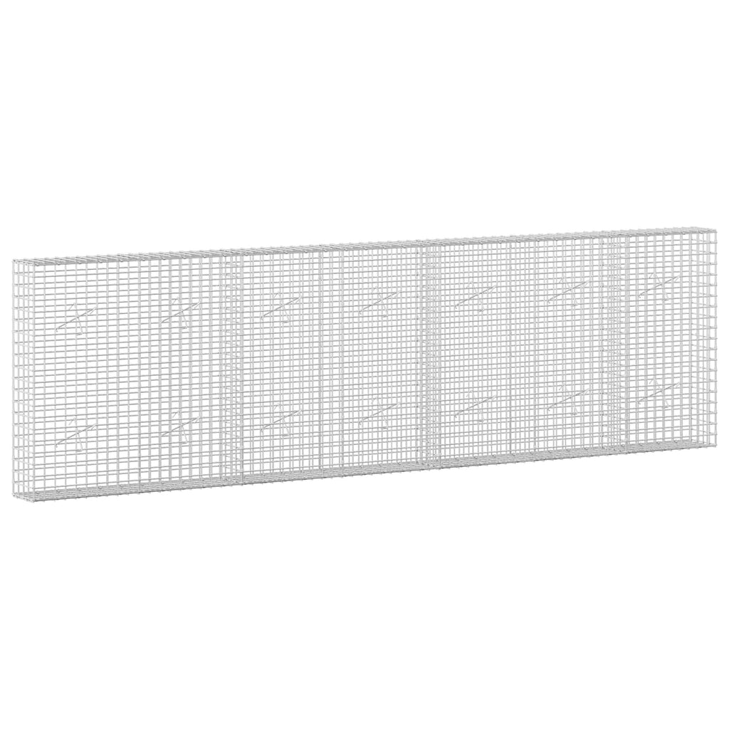 vidaXL Gabion z drutu 5 mm i siatką 5x5 cm 350x20x100 cm