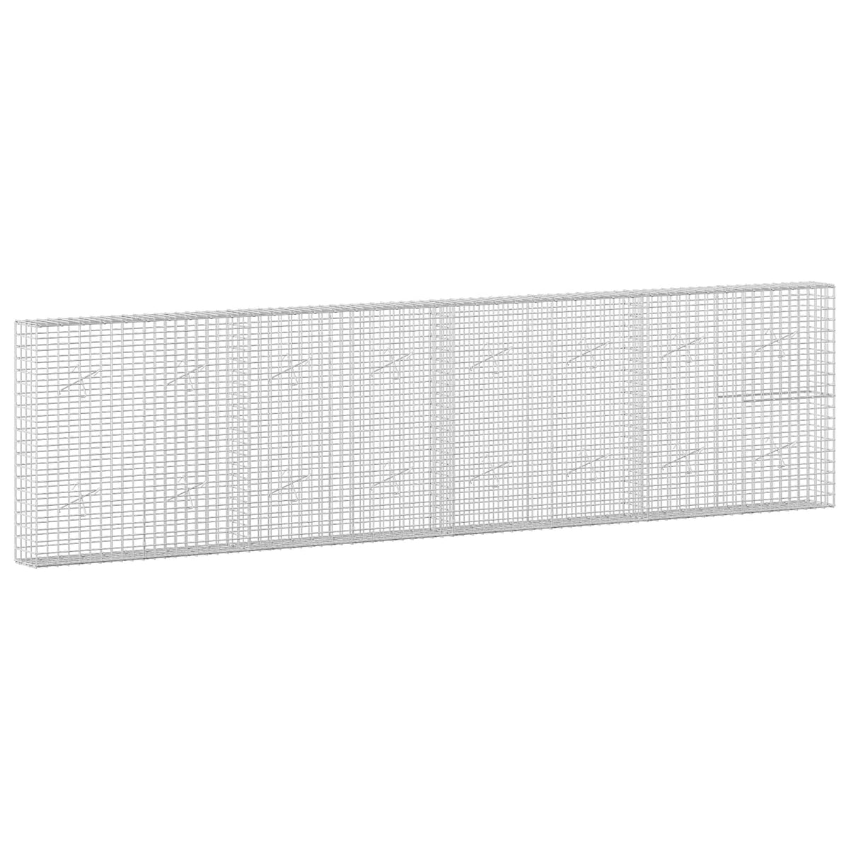 vidaXL Gabion z drutu 5 mm i siatką 5x5 cm 400x20x100 cm