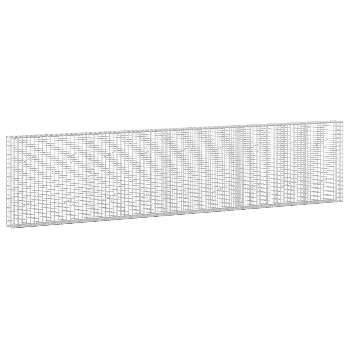 vidaXL Gabion z drutu 5 mm i siatką 5x5 cm 450x20x100 cm
