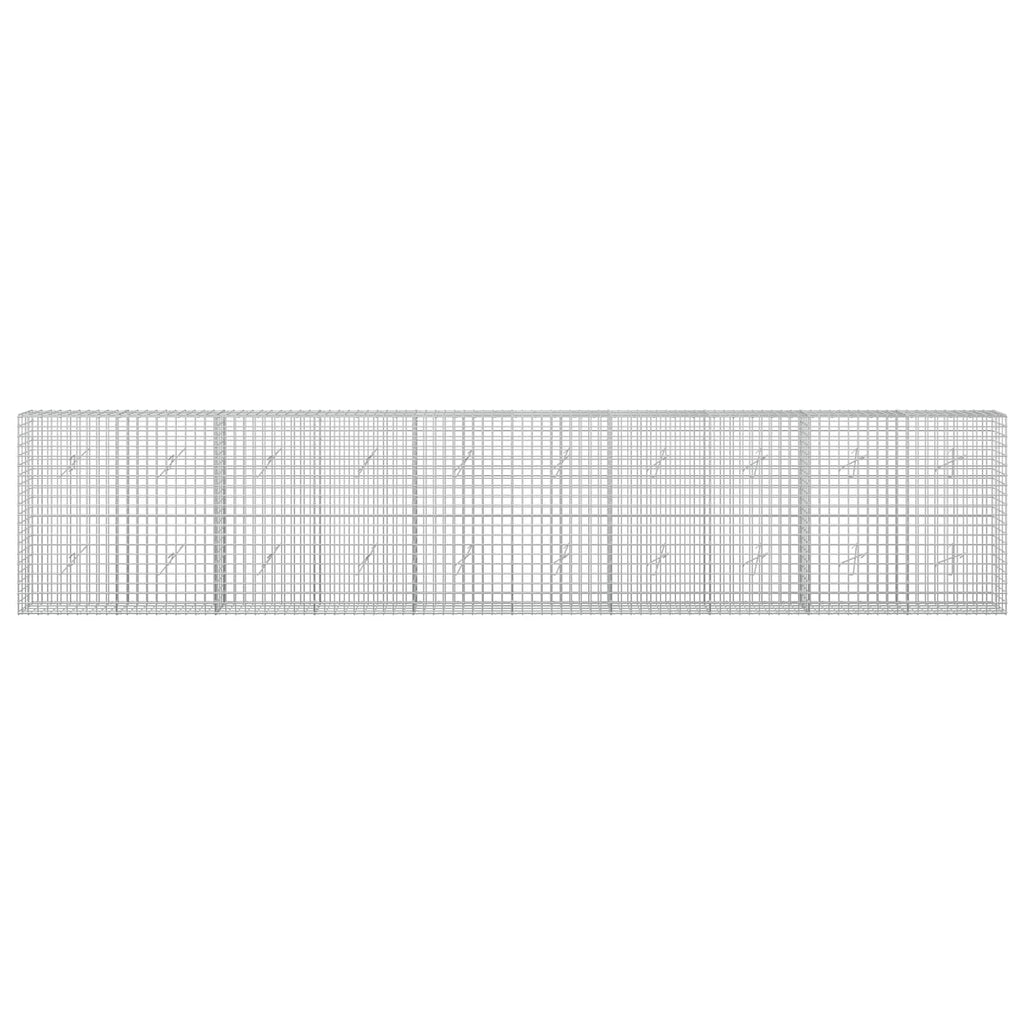 vidaXL Gabion z drutu 5 mm i siatką 5x5 cm 500x20x100 cm