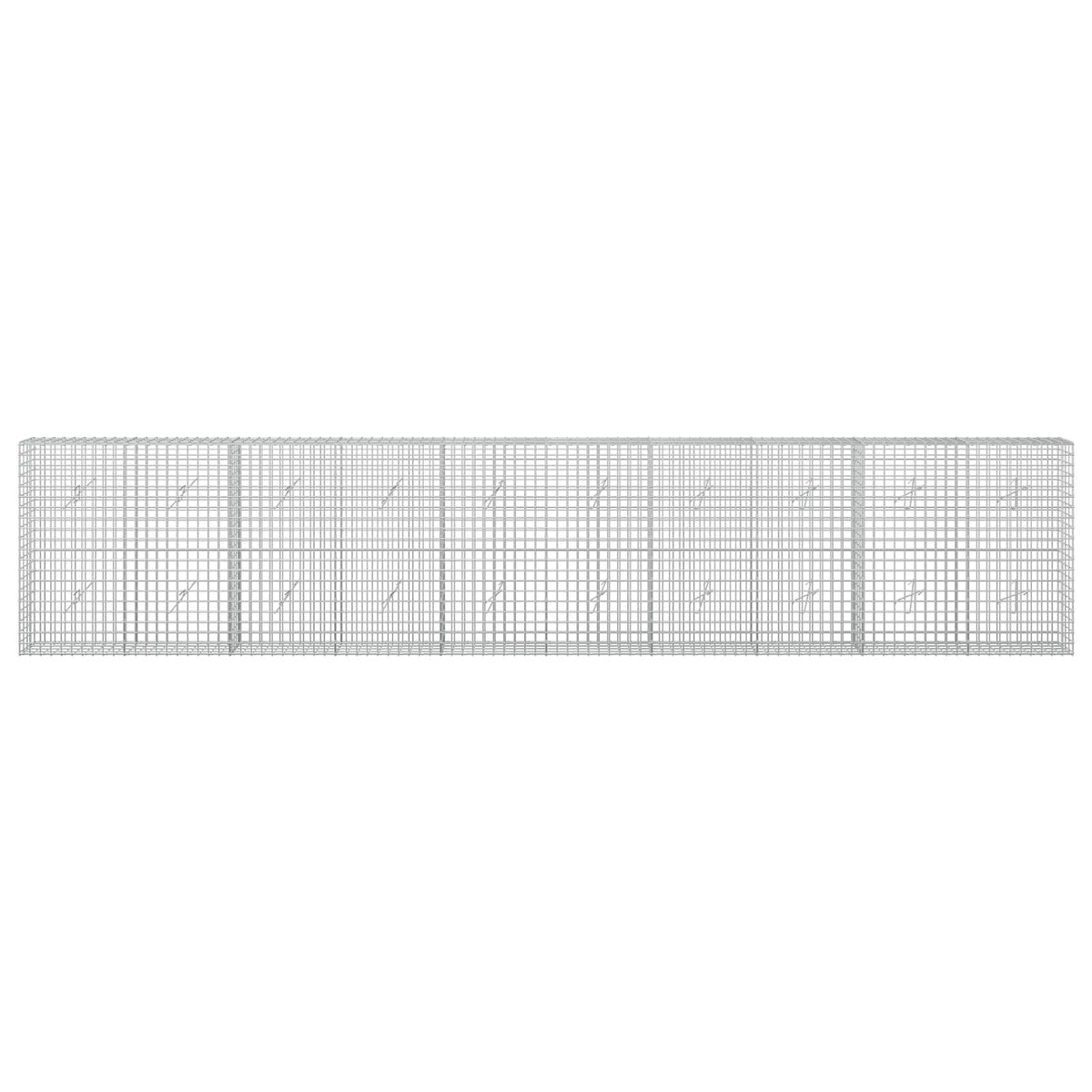vidaXL Gabion z drutu 5 mm i siatką 5x5 cm 500x20x100 cm