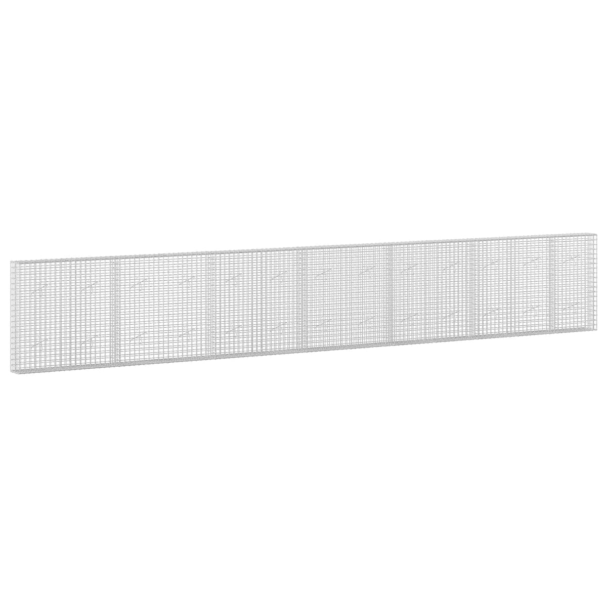 vidaXL Gabion z drutu 5 mm i siatką 5x5 cm 650x20x100 cm