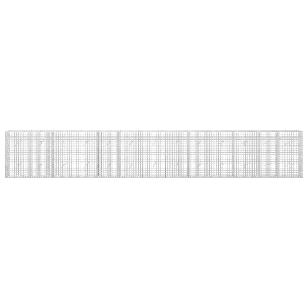 vidaXL Gabion z drutu 5 mm i siatką 5x5 cm 650x20x100 cm