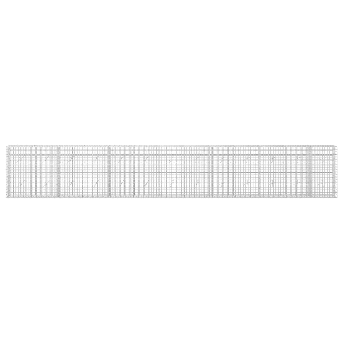 vidaXL Gabion z drutu 5 mm i siatką 5x5 cm 650x20x100 cm