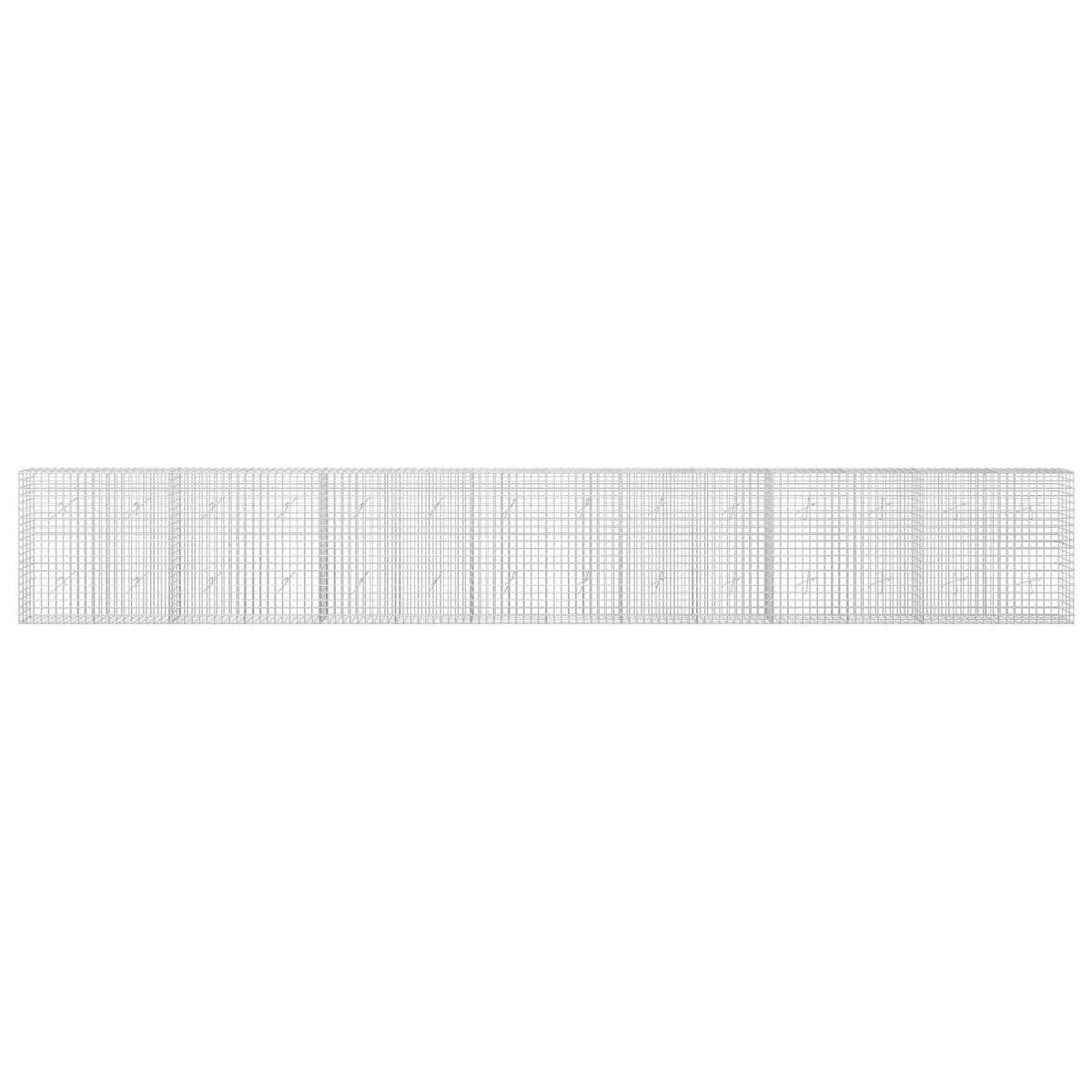vidaXL Gabion z drutu 5 mm i siatką 5x5 cm 700x20x100 cm