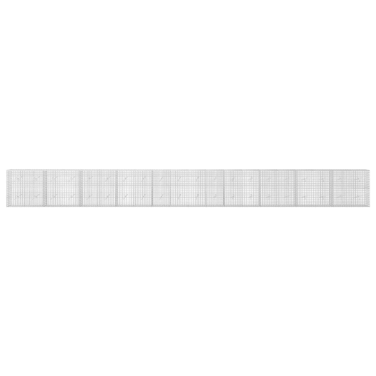 vidaXL Gabion z drutu 5 mm i siatką 5x5 cm 1000x20x100 cm