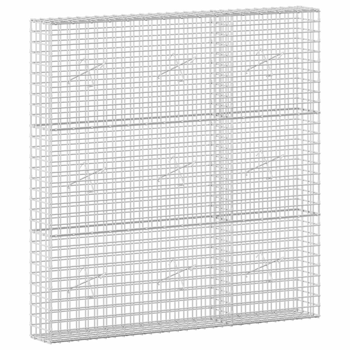 vidaXL Gabion z drutu 5 mm i siatką 5x5 cm 150x20x150 cm