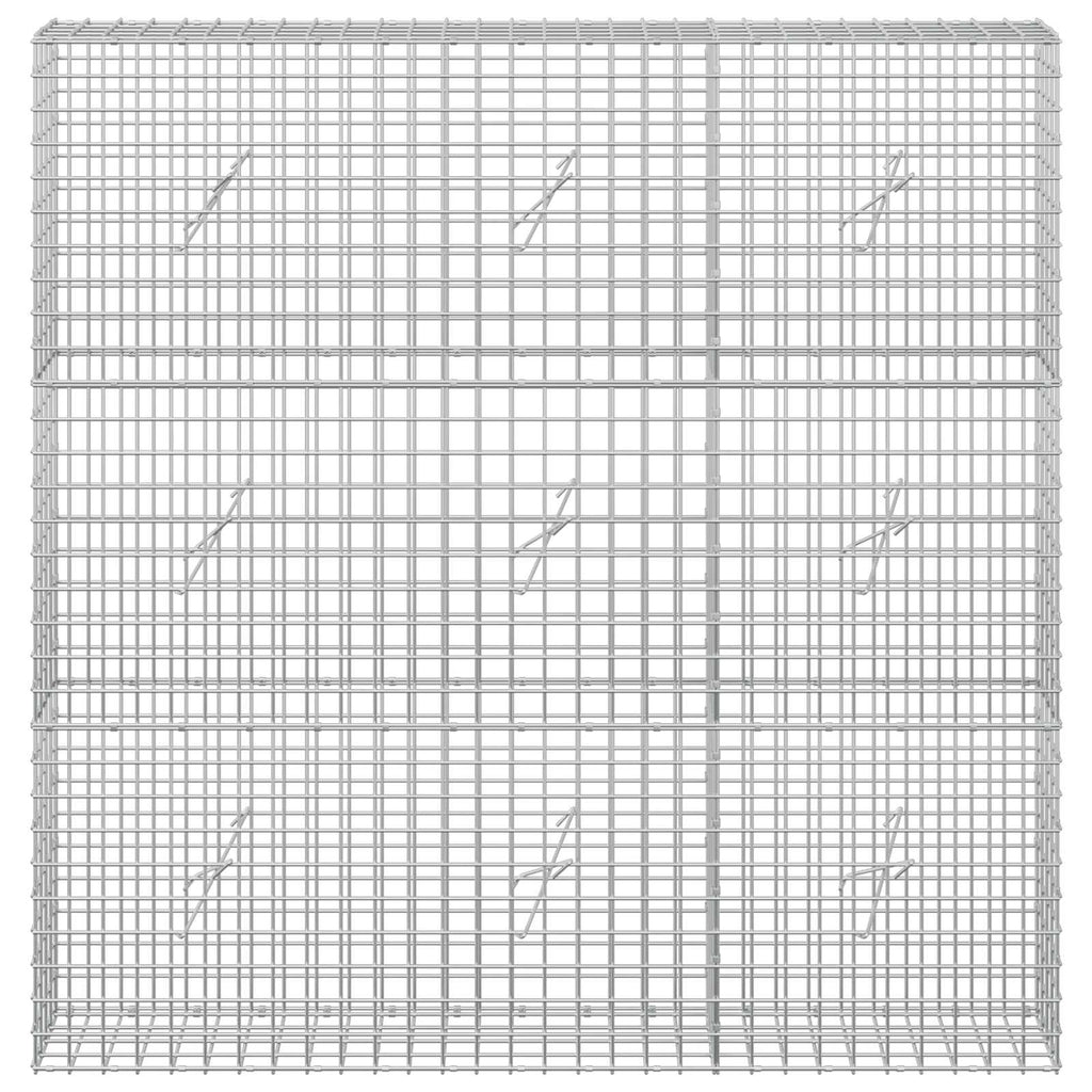 vidaXL Gabion z drutu 5 mm i siatką 5x5 cm 150x20x150 cm