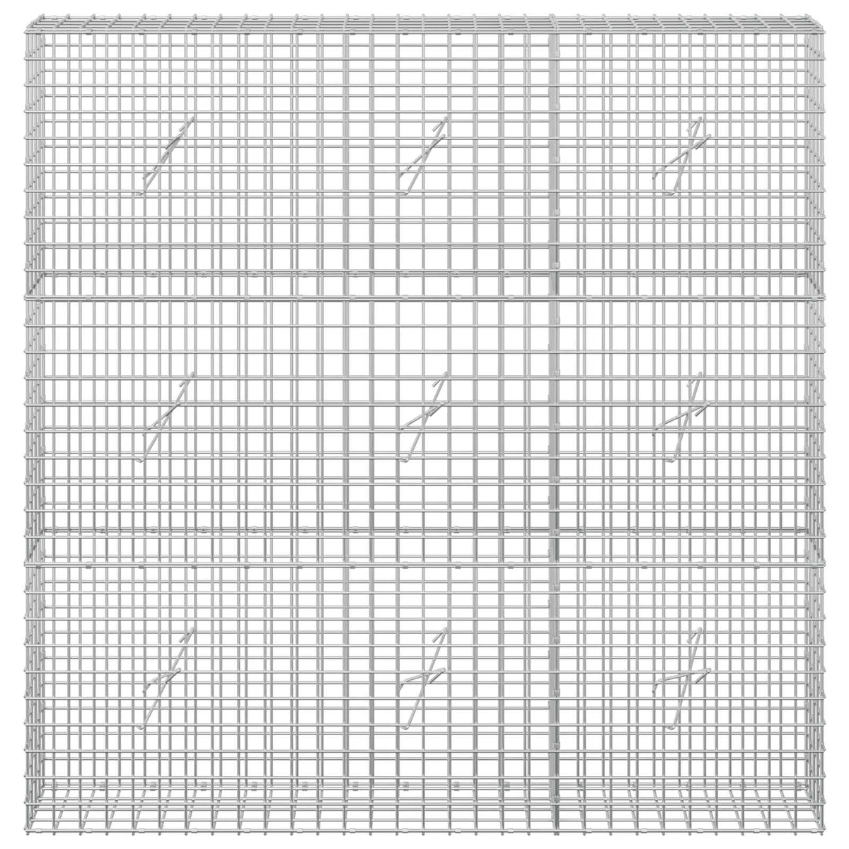 vidaXL Gabion z drutu 5 mm i siatką 5x5 cm 150x20x150 cm