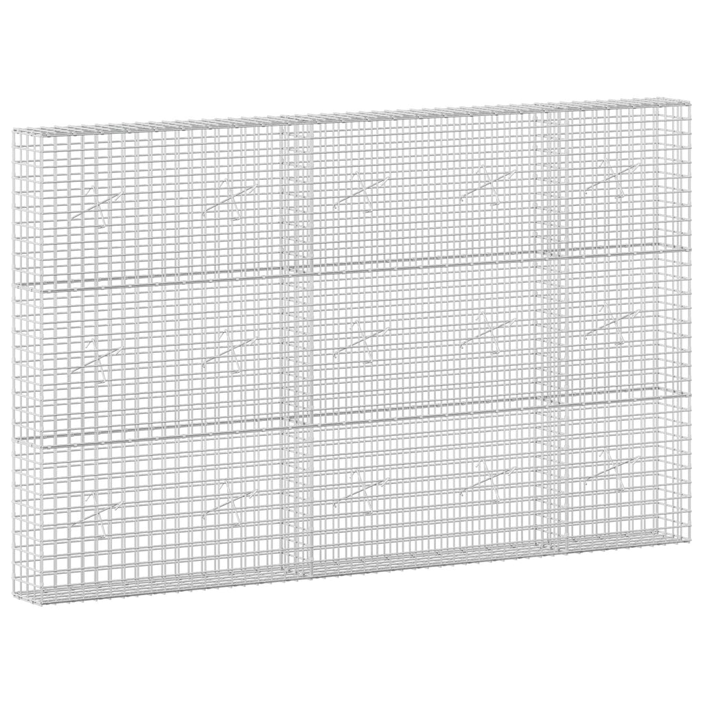 vidaXL Gabion z drutu 5 mm i siatką 5x5 cm 250x20x150 cm
