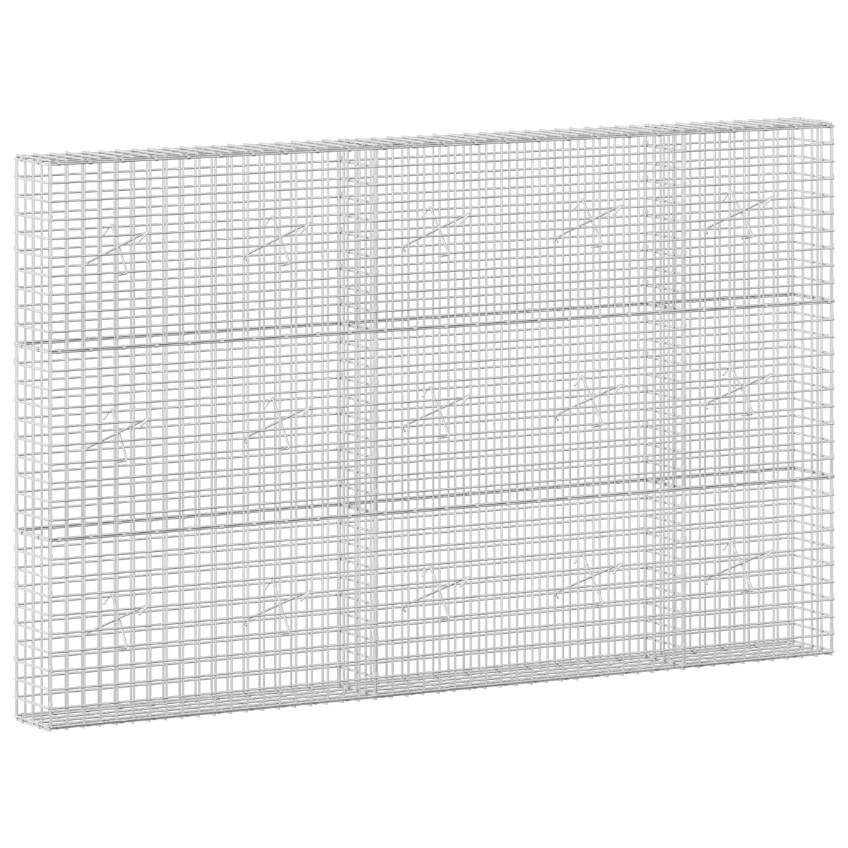 vidaXL Gabion z drutu 5 mm i siatką 5x5 cm 250x20x150 cm