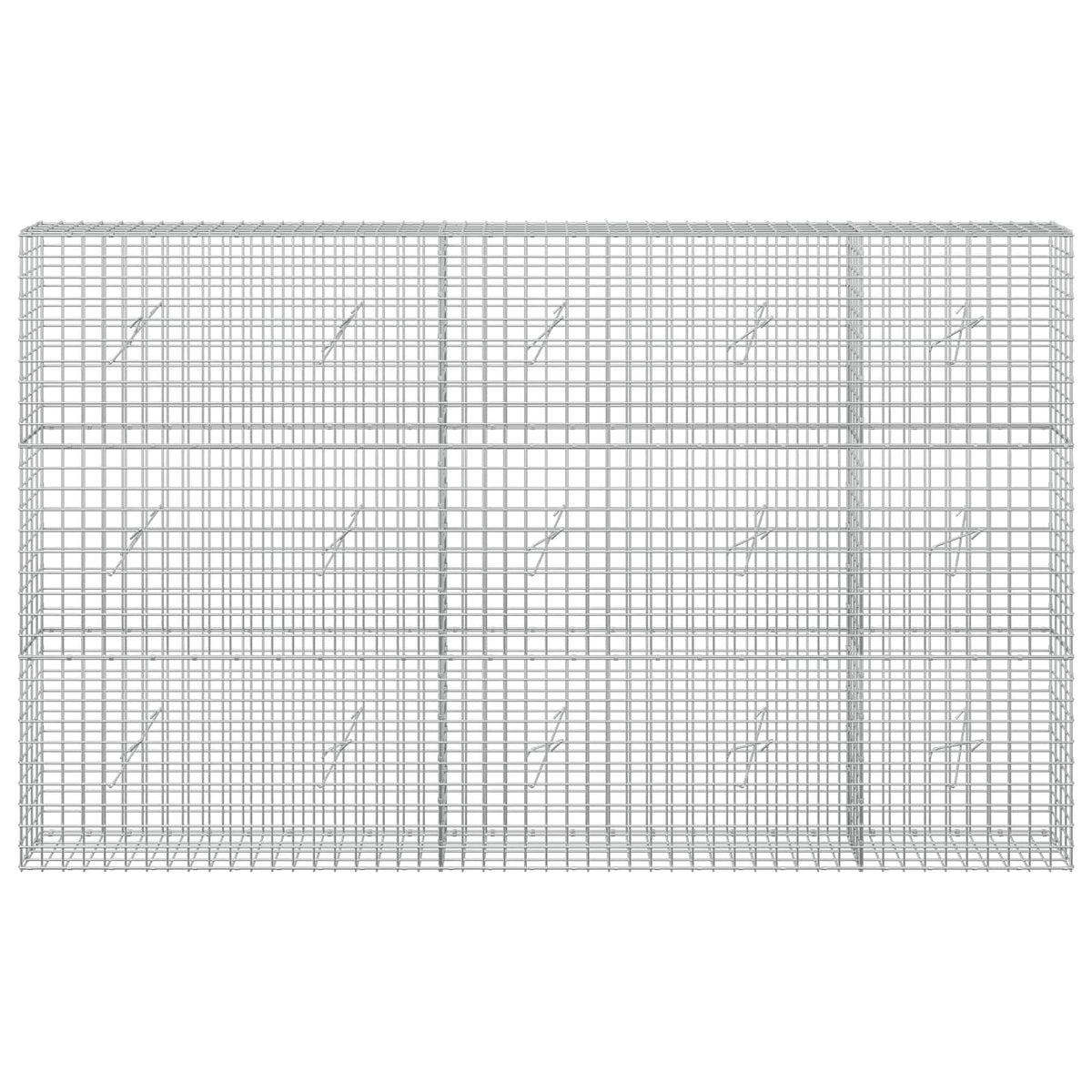 vidaXL Gabion z drutu 5 mm i siatką 5x5 cm 250x20x150 cm