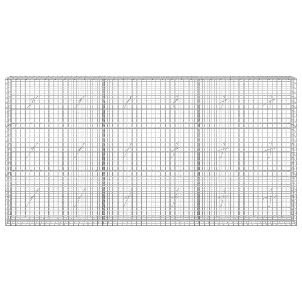 vidaXL Gabion z drutu 5 mm i siatką 5x5 cm 300x20x150 cm