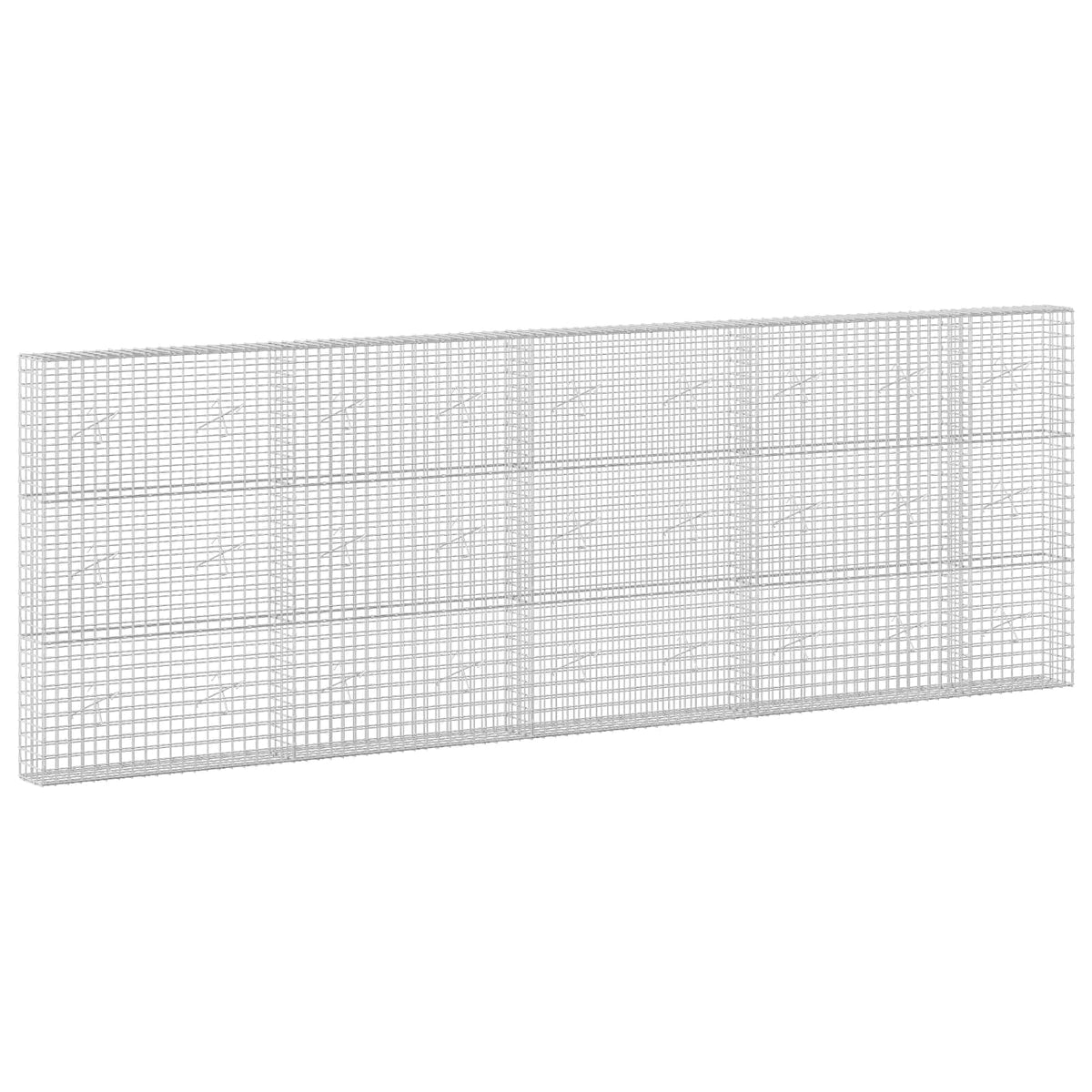 vidaXL Gabion z drutu 5 mm i siatką 5x5 cm 450x20x150 cm