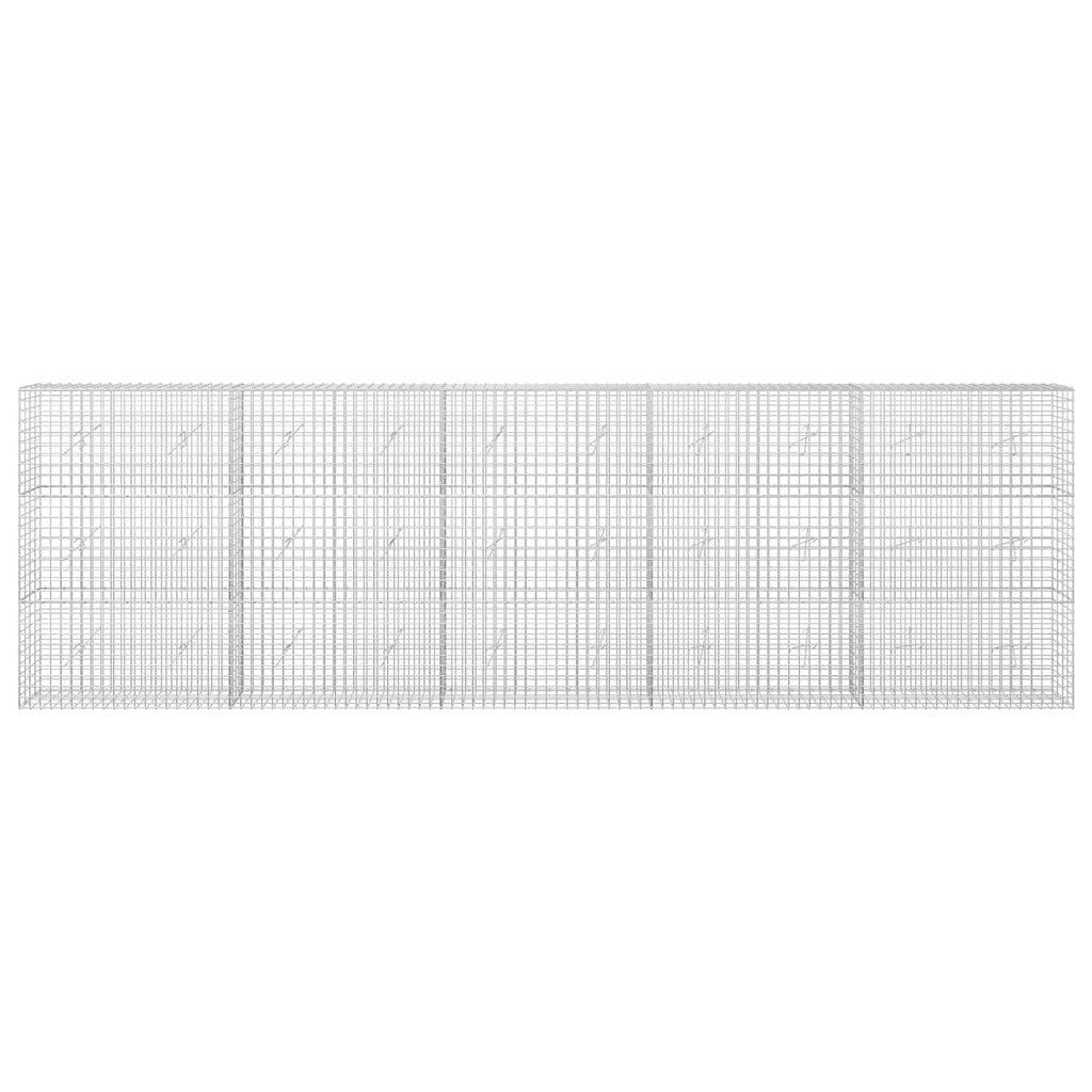 vidaXL Gabion z drutu 5 mm i siatką 5x5 cm 500x20x150 cm