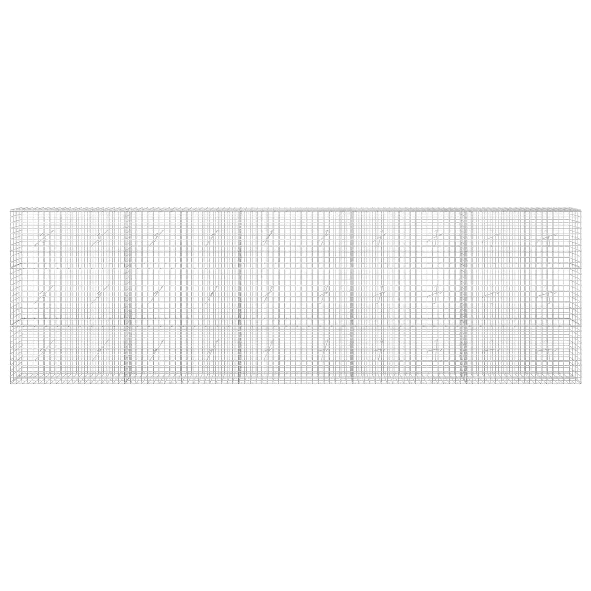 vidaXL Gabion z drutu 5 mm i siatką 5x5 cm 500x20x150 cm