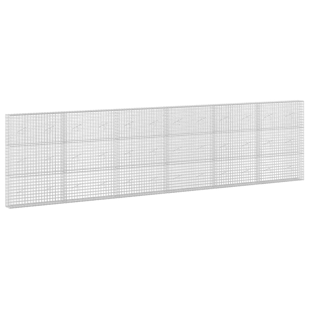 vidaXL Gabion z drutu 5 mm i siatką 5x5 cm 600x20x150 cm