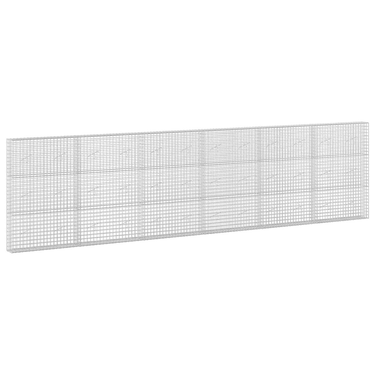 vidaXL Gabion z drutu 5 mm i siatką 5x5 cm 600x20x150 cm