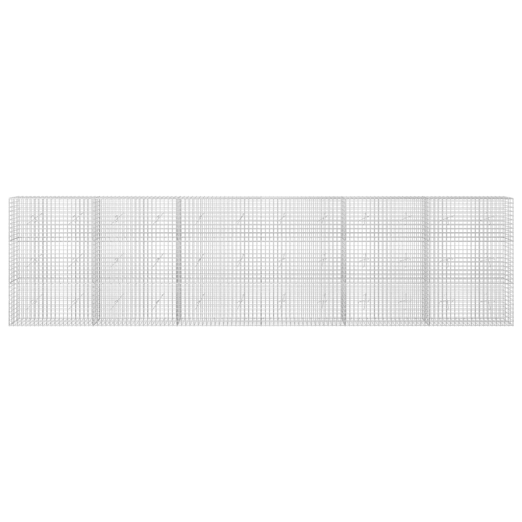 vidaXL Gabion z drutu 5 mm i siatką 5x5 cm 600x20x150 cm