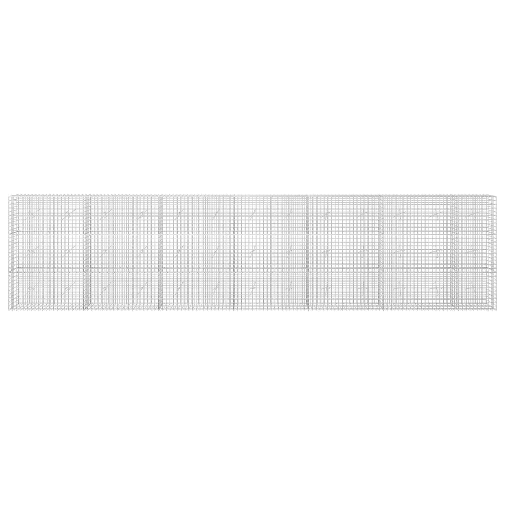 vidaXL Gabion z drutu 5 mm i siatką 5x5 cm 650x20x150 cm