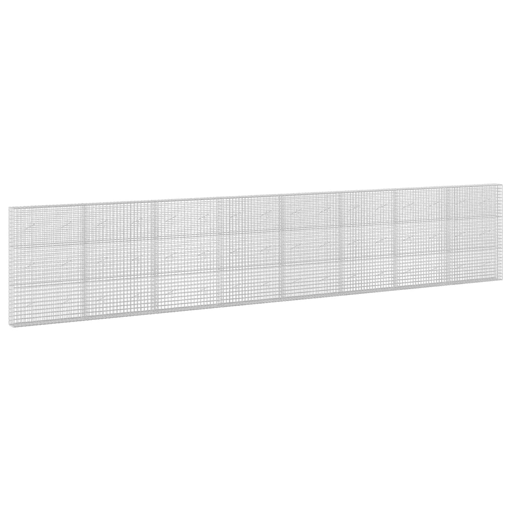 vidaXL Gabion z drutu 5 mm i siatką 5x5 cm 800x20x150 cm