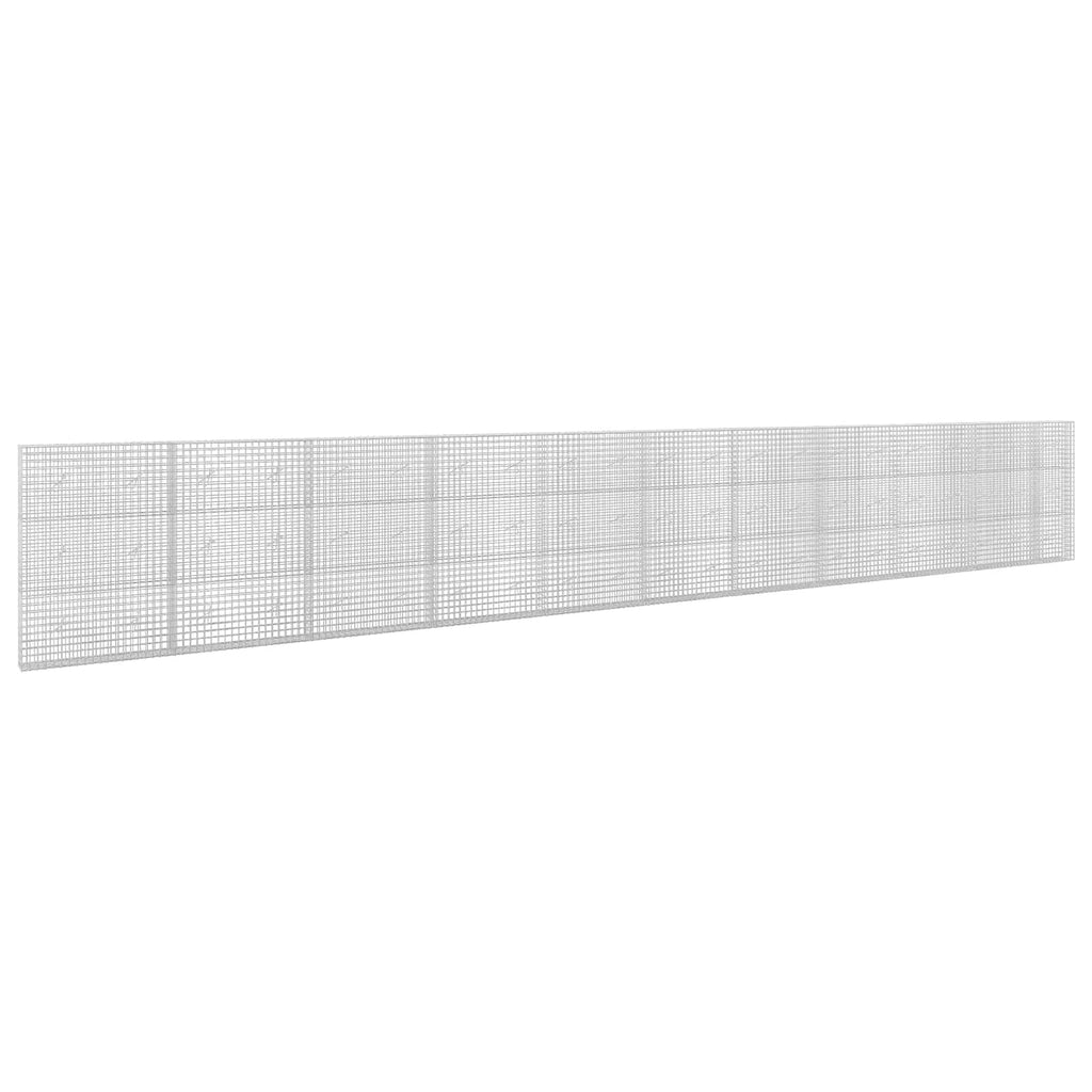 vidaXL Gabion z drutu 5 mm i siatką 5x5 cm 1050x20x150 cm