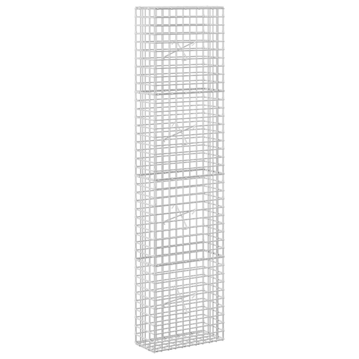 vidaXL Gabion z drutu 5 mm i siatką 5x5 cm 50x20x200 cm