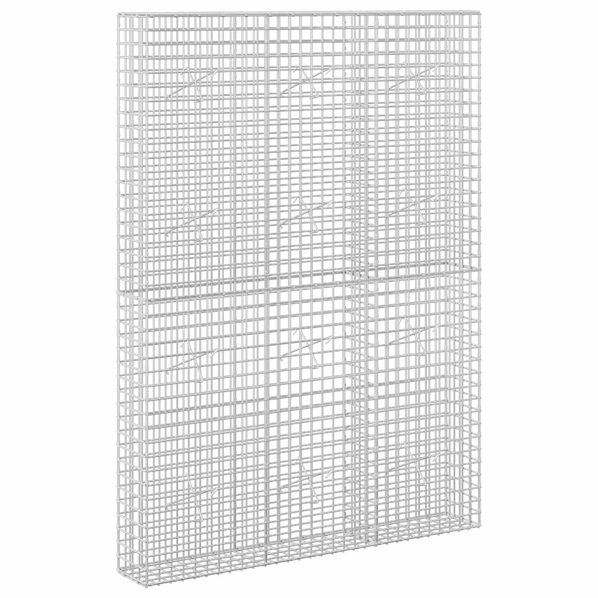 vidaXL Gabion z drutu 5 mm i siatką 5x5 cm 150x20x200 cm