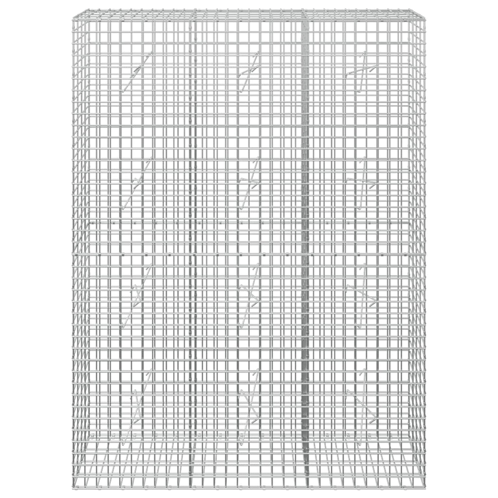 vidaXL Gabion z drutu 5 mm i siatką 5x5 cm 150x20x200 cm