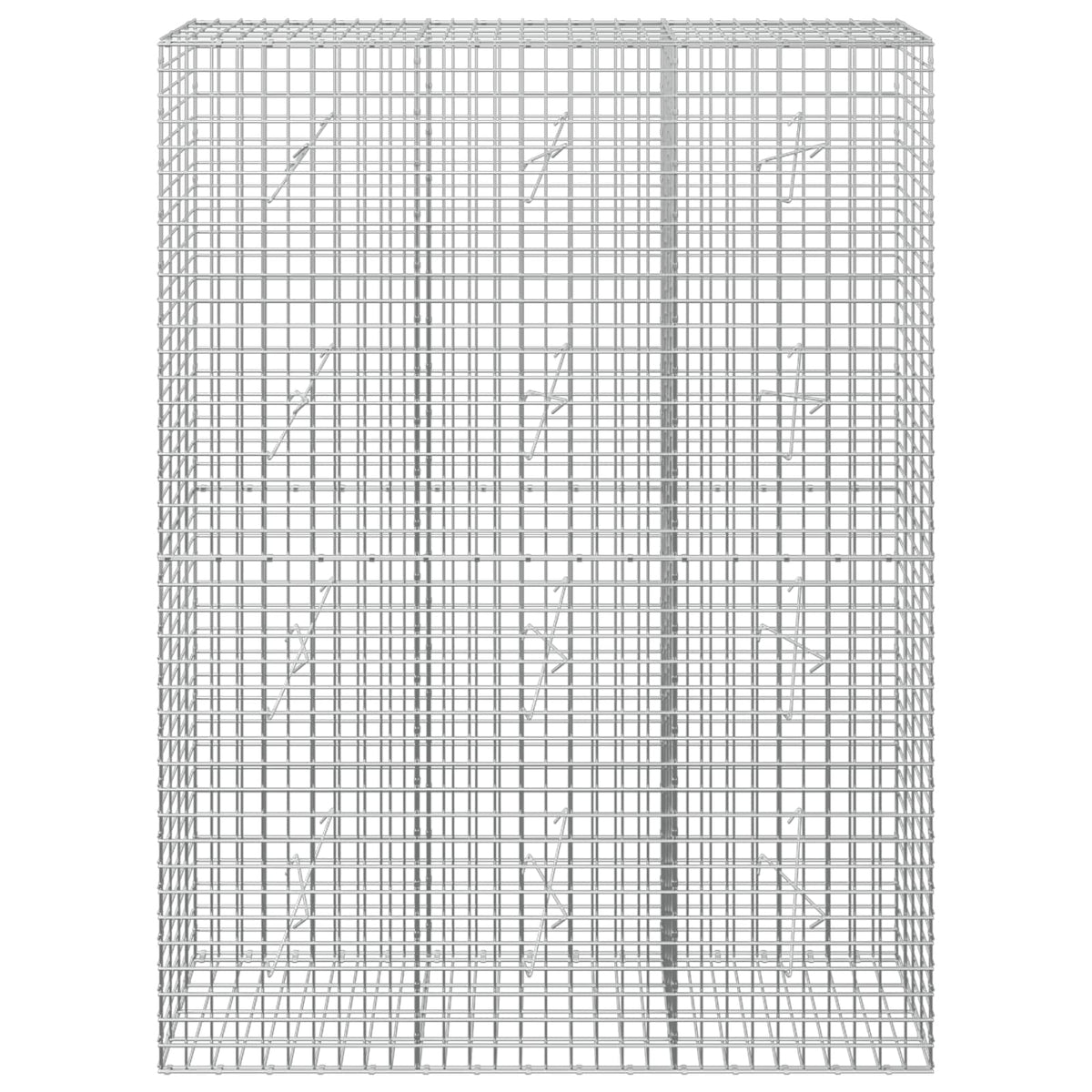 vidaXL Gabion z drutu 5 mm i siatką 5x5 cm 150x20x200 cm