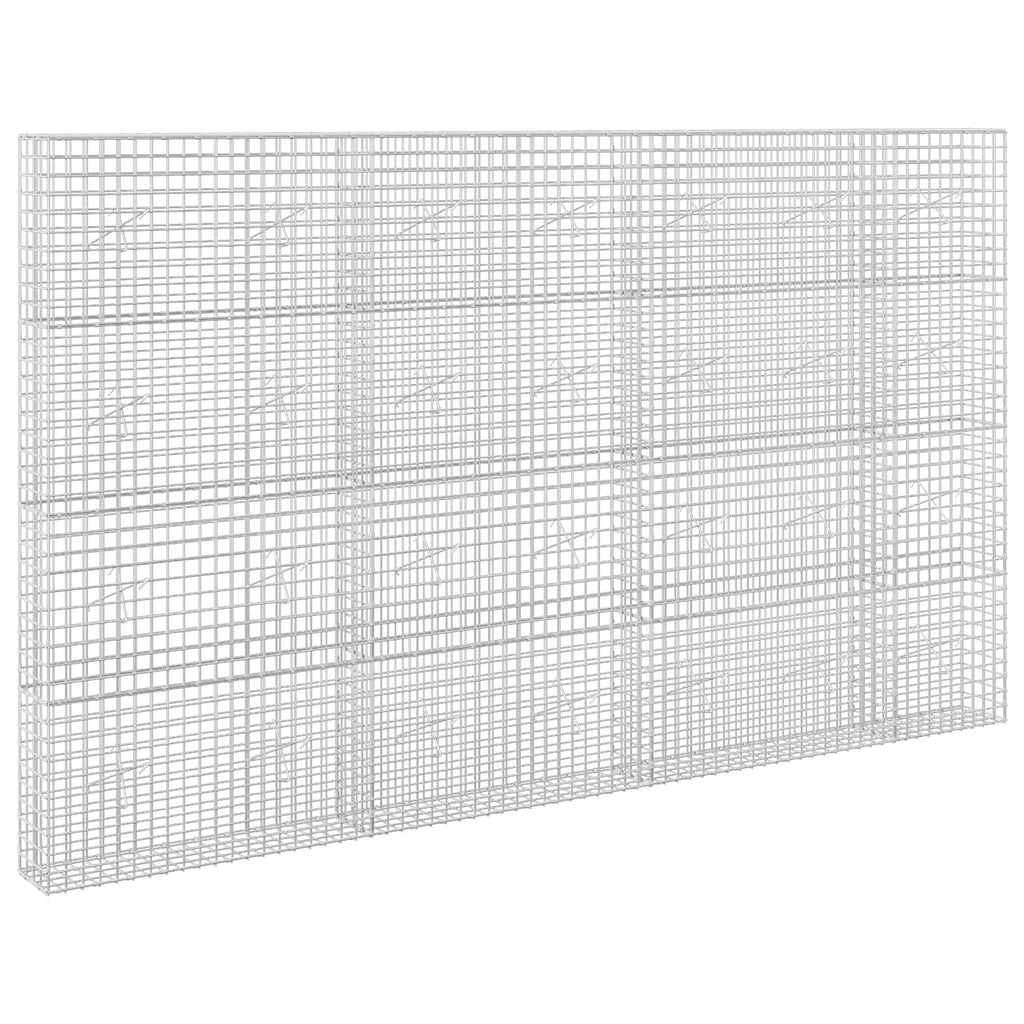 vidaXL Gabion z drutu 5 mm i siatką 5x5 cm 350x20x200 cm
